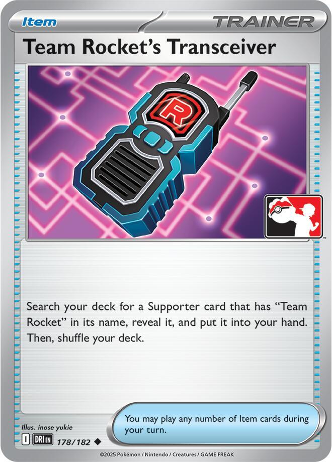 Team Rocket's Transceiver (178/182) [Prize Pack Series Cards]