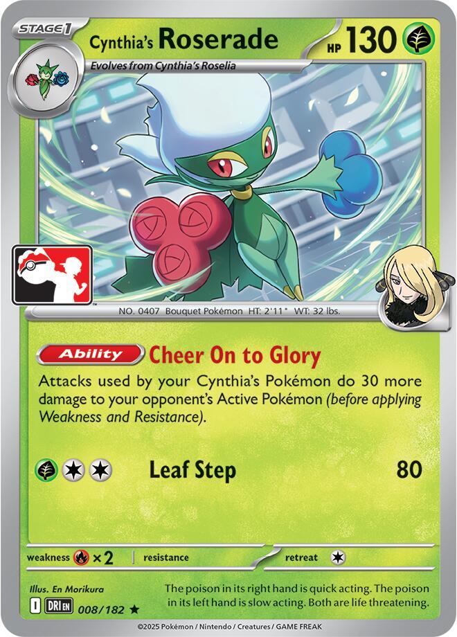 Cynthia's Roserade (008/182) [Prize Pack Series Cards]