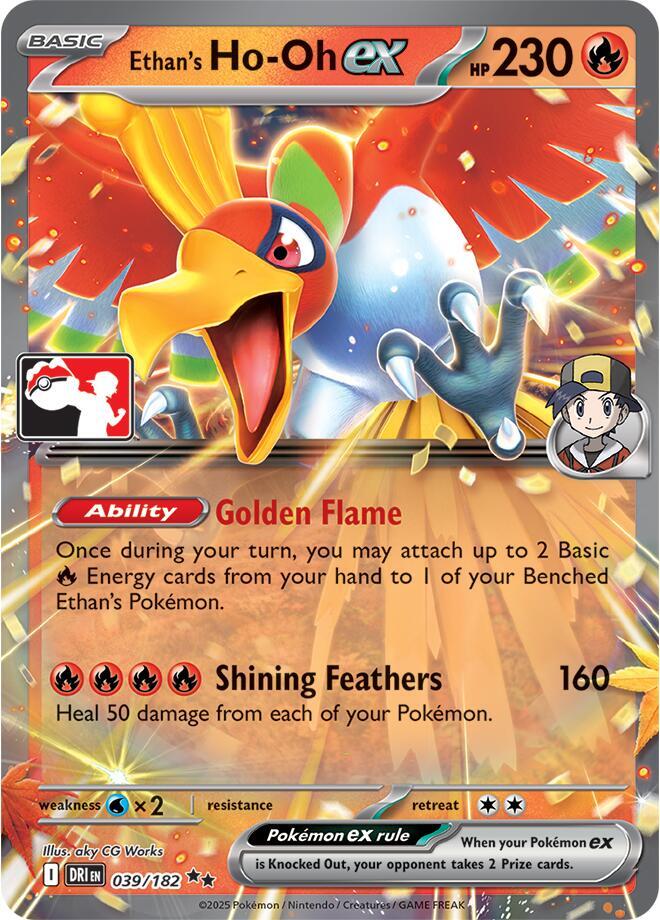 Ethan's Ho-Oh ex - 039/182 (039/182) [Prize Pack Series Cards]