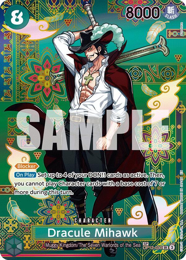 Dracule Mihawk - OP12-030 (SP) (OP12-030) [The Azure Sea's Seven]
