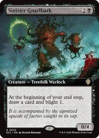 Sinister Gnarlbark (Extended Art) (32) [Commander: Lorwyn Eclipsed]