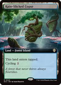 Rain-Slicked Copse (Extended Art) (43) [Commander: Lorwyn Eclipsed]