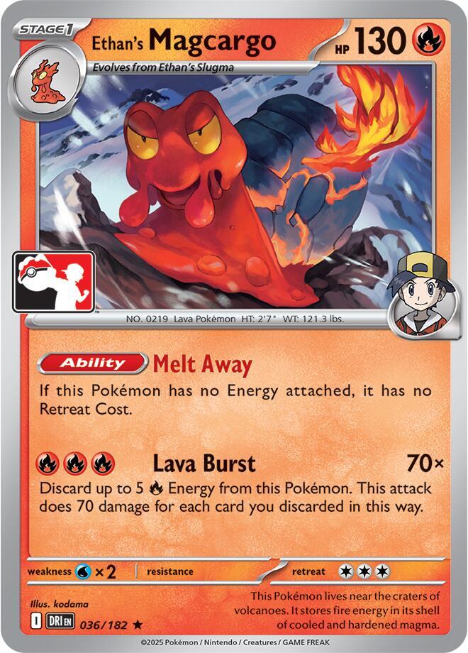 Ethan's Magcargo (036/182) [Prize Pack Series Cards]