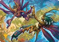 Illusion Spinners Art Card (Gold-Stamped Planeswalker Symbol) (8) [Art Series: Lorwyn Eclipsed]