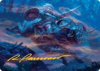 Bristlebane Outrider Art Card (Gold-Stamped Signature) (18) [Art Series: Lorwyn Eclipsed]