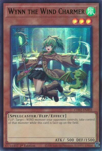 Wynn the Wind Charmer (Ultra Rare) (CH02-EN003) [THE CHRONICLES DECK: Spirit Charmers (All-Foil Edition)]
