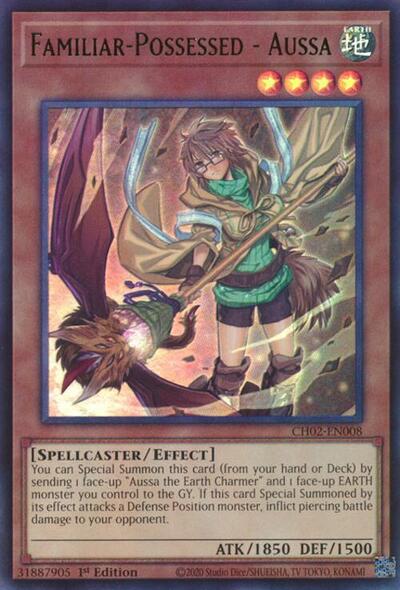 Familiar-Possessed - Aussa (CH02-EN008) [THE CHRONICLES DECK: Spirit Charmers (All-Foil Edition)]