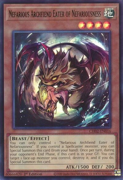 Nefarious Archfiend Eater of Nefariousness (CH02-EN016) [THE CHRONICLES DECK: Spirit Charmers (All-Foil Edition)]
