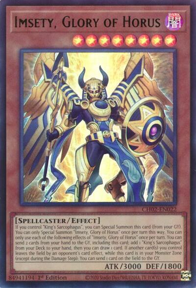 Imsety, Glory of Horus (CH02-EN022) [THE CHRONICLES DECK: Spirit Charmers (All-Foil Edition)]