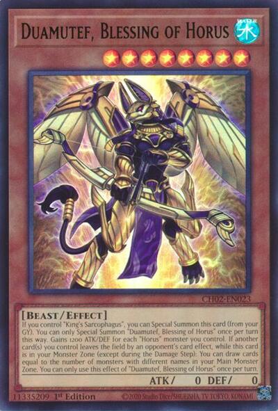 Duamutef, Blessing of Horus (CH02-EN023) [THE CHRONICLES DECK: Spirit Charmers (All-Foil Edition)]