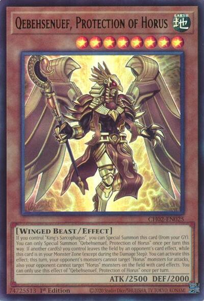 Qebehsenuef, Protection of Horus (CH02-EN025) [THE CHRONICLES DECK: Spirit Charmers (All-Foil Edition)]