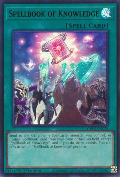 Spellbook of Knowledge (CH02-EN033) [THE CHRONICLES DECK: Spirit Charmers (All-Foil Edition)]