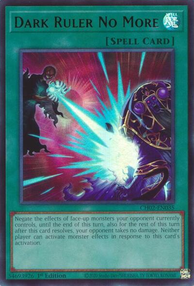Dark Ruler No More (CH02-EN035) [THE CHRONICLES DECK: Spirit Charmers (All-Foil Edition)]