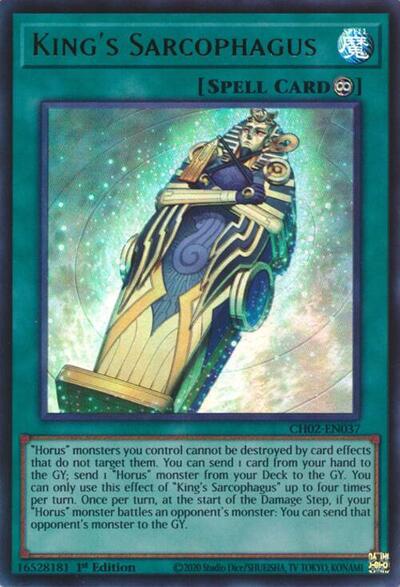 King's Sarcophagus (CH02-EN037) [THE CHRONICLES DECK: Spirit Charmers (All-Foil Edition)]