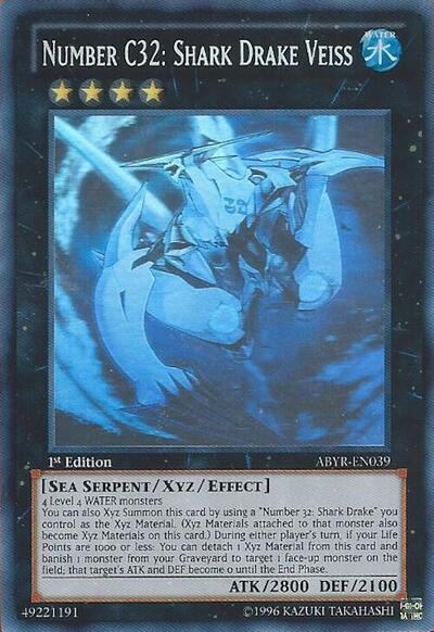 Number C32: Shark Drake Veiss (Ghost Rare) (ABYR-EN039) [Abyss Rising]