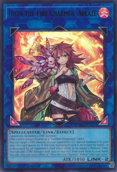 Hiita the Fire Charmer, Ablaze (CH02-EN043) [THE CHRONICLES DECK: Spirit Charmers (All-Foil Edition)]