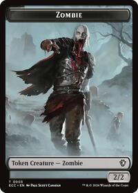 Zombie // Elf Warrior Double-Sided Token (3 // 4) [Commander: Lorwyn Eclipsed]