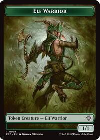 Elf Warrior (0004) // Plant (0005) Double-Sided Token (4 // 5) [Commander: Lorwyn Eclipsed]