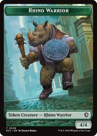 Rhino Warrior // Elemental (0010) Double-Sided Token (6 // 10) [Commander: Lorwyn Eclipsed]