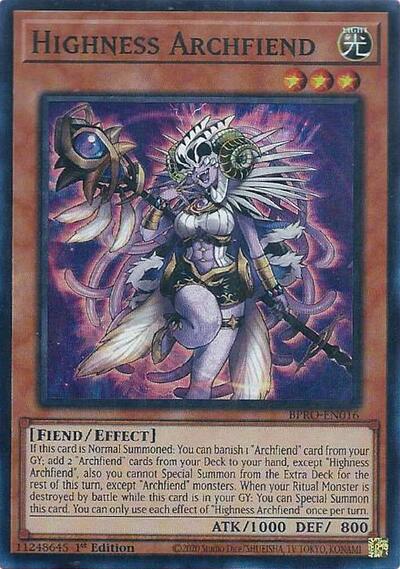 Highness Archfiend (BPRO-EN016) [Burst Protocol]