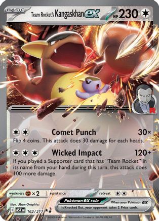 Team Rocket's Kangaskhan ex 162  - Holofoil ME Ascended Heroes - Double Rare