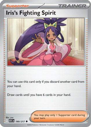 Iris's Fighting Spirit 190/217  ME Ascended Heroes - Uncommon
