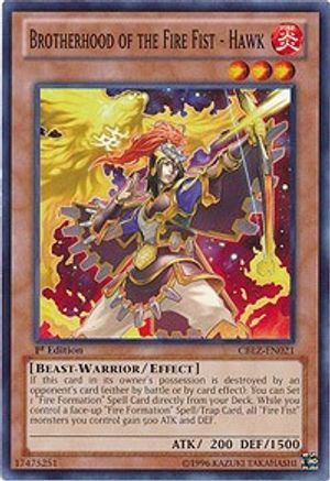 Brotherhood of the Fire Fist - Hawk (CBLZ-EN021) - Cosmo Blazer 1st Edition