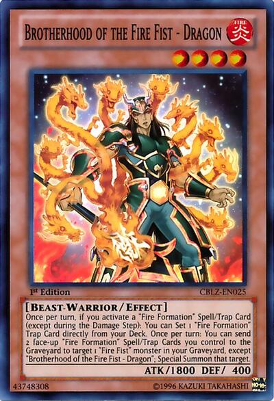 Brotherhood of the Fire Fist - Dragon (CBLZ-EN025) [Cosmo Blazer]