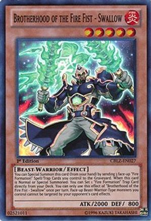 Brotherhood of the Fire Fist - Swallow (CBLZ-EN027) - Cosmo Blazer Unlimited