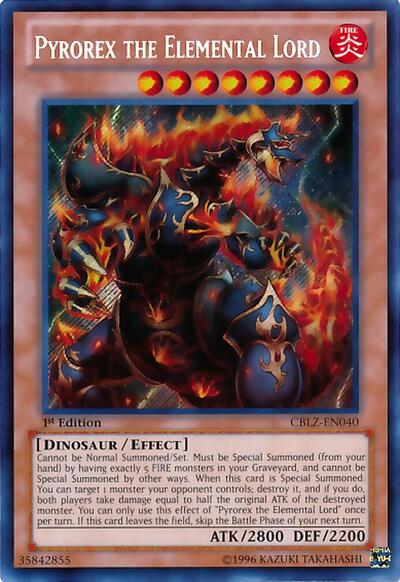 Pyrorex the Elemental Lord (CBLZ-EN040) [Cosmo Blazer]