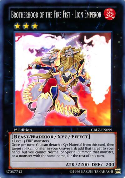 Brotherhood of the Fire Fist - Lion Emperor (CBLZ-EN099) [Cosmo Blazer]
