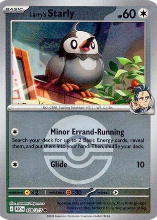 Larry's Starly (Poke Ball) 168  - Reverse Holofoil ME Ascended Heroes - Common