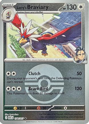 Larry's Braviary (Poke Ball) 174  - Reverse Holofoil ME Ascended Heroes - Uncommon