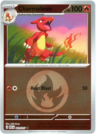 Charmeleon (Energy Symbol Pattern) 021  - Reverse Holofoil ME Ascended Heroes - Uncommon