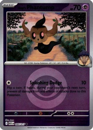 Hop's Phantump (Energy Symbol Pattern) 095  - Reverse Holofoil ME Ascended Heroes - Common
