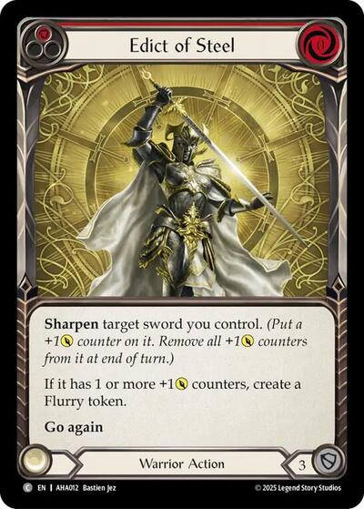 Edict of Steel (Red) (AHA012) [Armory Deck Origins: Hala]