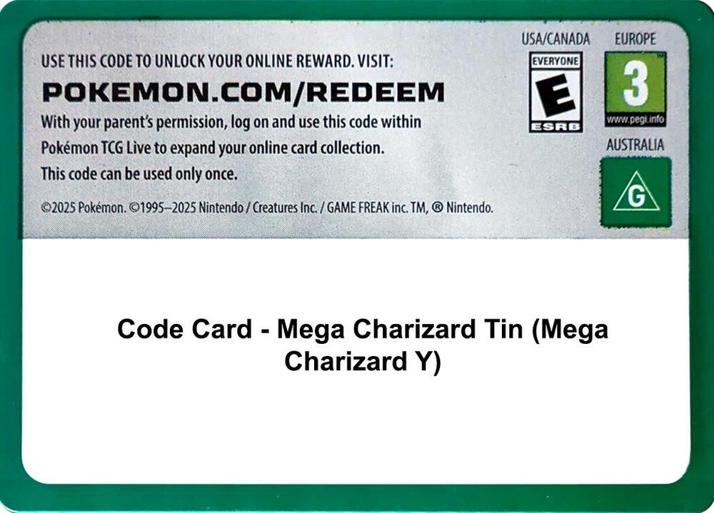 Code Card - Mega Charizard Tin (Mega Charizard Y) [Miscellaneous Cards & Products]
