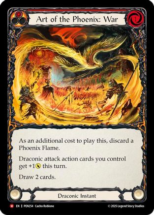 Art Of The Phoenix War (Red) (PEN254) - Compendium of Rathe Rainbow Foil