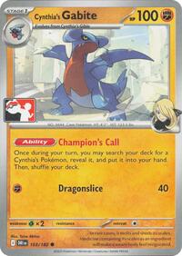 Cynthia's Gabite (103/182) [Prize Pack Series Cards]