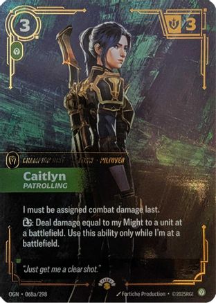 Caitlyn - Patrolling (068a/298) - Riftbound Promotional Cards Foil