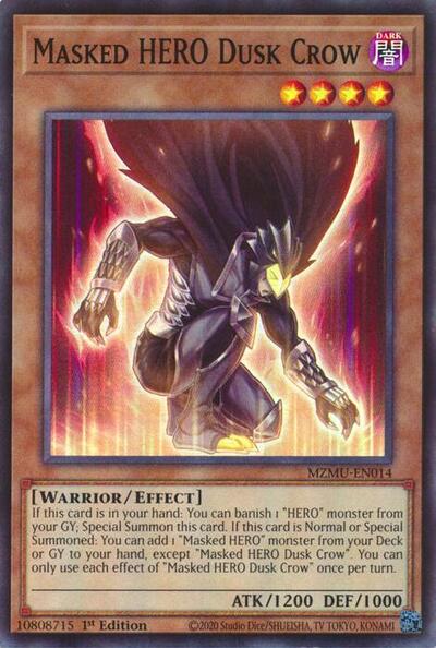 Masked HERO Dusk Crow (MZMU-EN014) [Maze of Muertos]