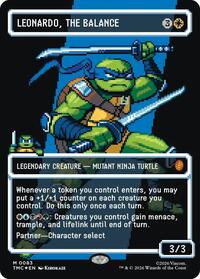 Leonardo, the Balance (0083) (Borderless) (Surge Foil) (83) [Commander: Teenage Mutant Ninja Turtles]