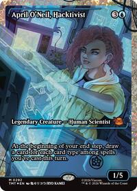 April O'Neil, Hacktivist (0292) (Showcase) (Fracture Foil) (292) [Teenage Mutant Ninja Turtles]