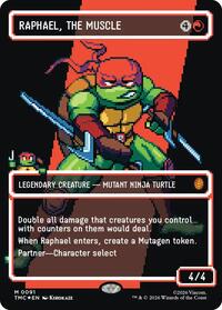 Raphael, the Muscle (0091) (Borderless) (Surge Foil) (91) [Commander: Teenage Mutant Ninja Turtles]