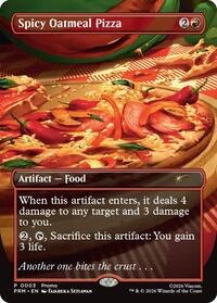 Spicy Oatmeal Pizza (Borderless) (3) [Unique and Miscellaneous Promos]