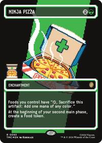 Ninja Pizza (Borderless) (Surge Foil) (93) [Commander: Teenage Mutant Ninja Turtles]