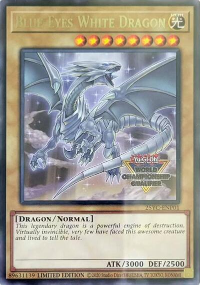 Blue-Eyes White Dragon (World Championship Qualifier) (25YC-ENP01) [Yu-Gi-Oh! Championship Series 2025 Prize Cards]