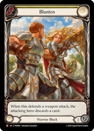 Blunten (Yellow) (Extended Art) (PEN049) - Compendium of Rathe Rainbow Foil