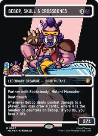 Bebop, Skull & Crossbones (Borderless) (Surge Foil) (87) [Commander: Teenage Mutant Ninja Turtles]
