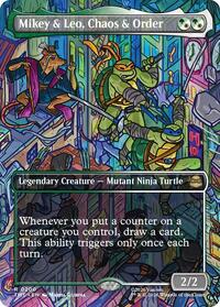 Mikey & Leo, Chaos & Order (Borderless) (200) [Teenage Mutant Ninja Turtles]